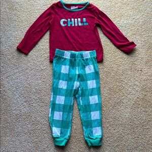 Cat & Jack Kids Pajama Set - Burgundy and Teal